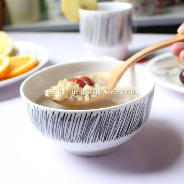 Arroz de 4,75 pulgadas porcelana Bowl de arroz seguro cerámica
